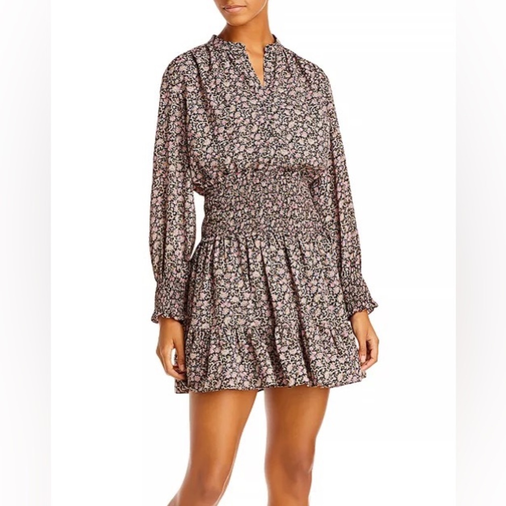 La Vie Rebecca Taylor Claudine Floral Print Mini Dress (Size XL)